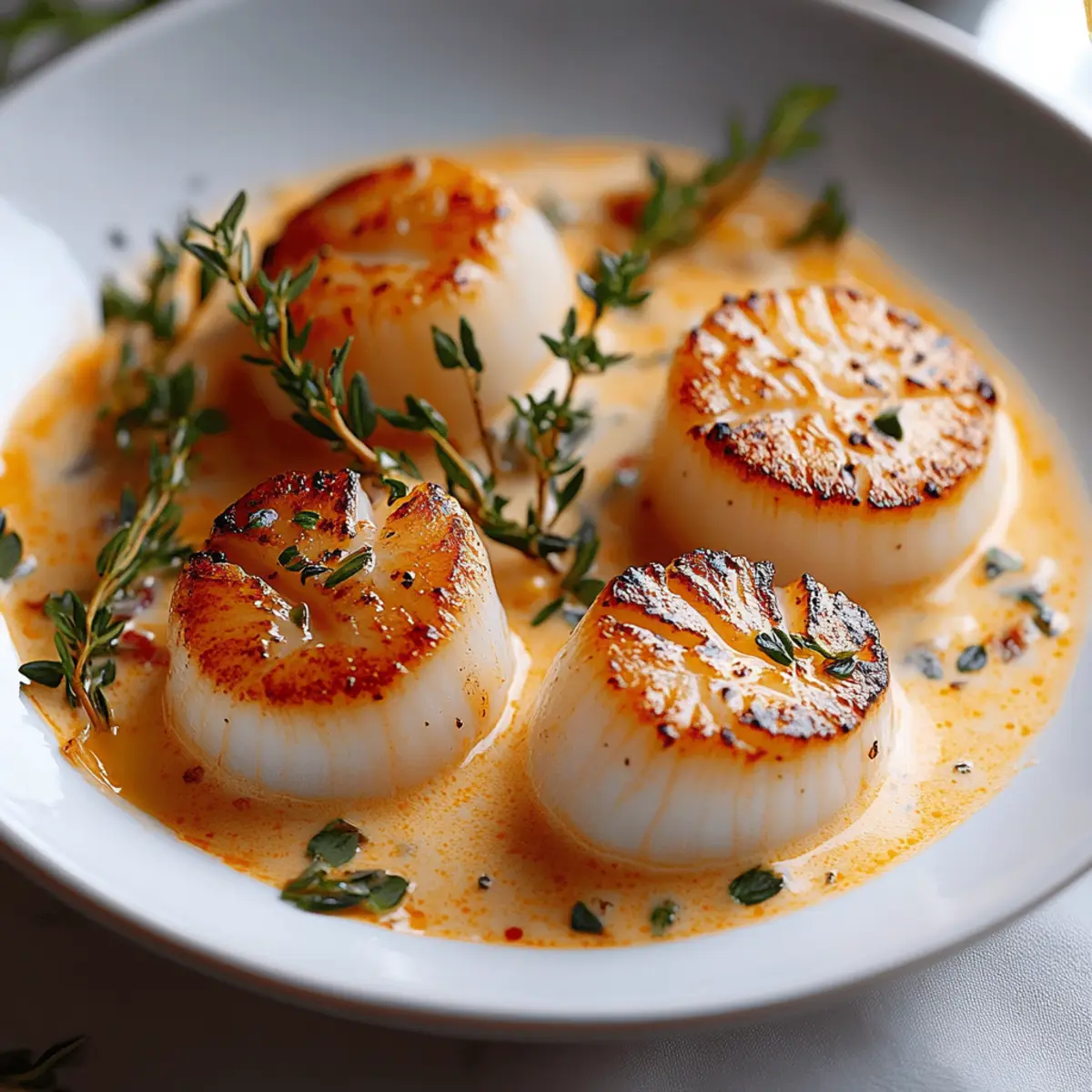 Elegant Scallops with Vodka Cream Sauce