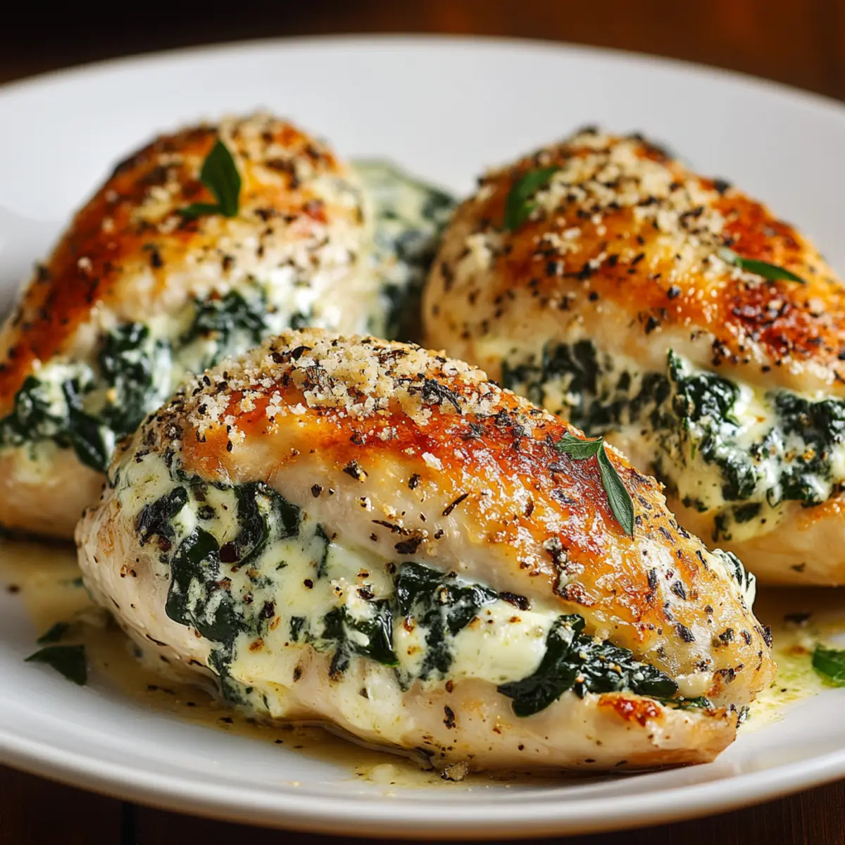 Spinach & Mozzarella Stuffed Chicken