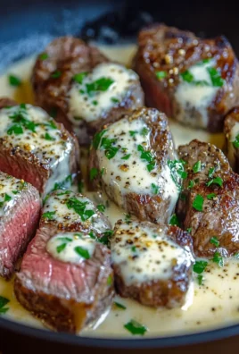 Garlic Butter Steak with Parmesan Cream Sauce