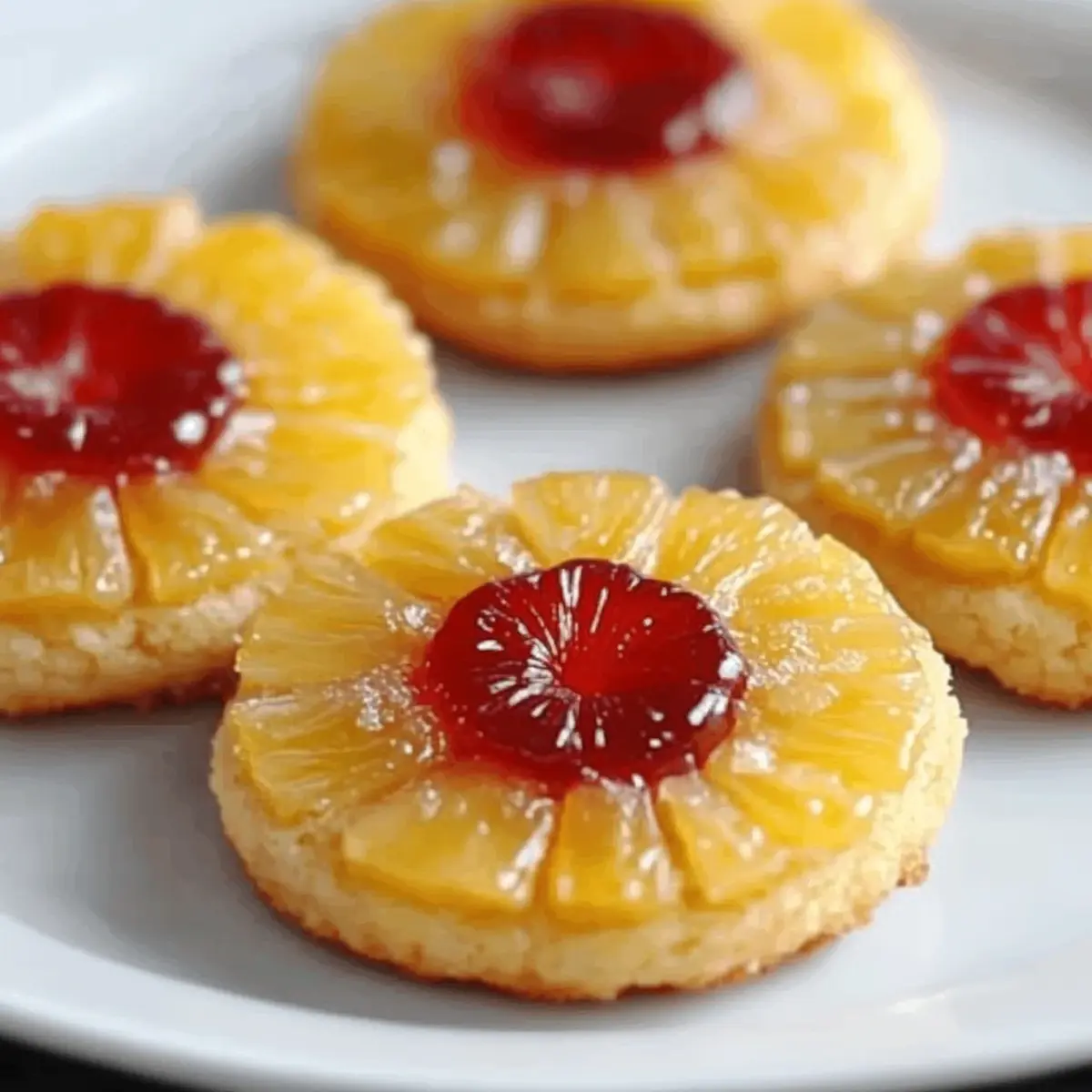 Pineapple Upside Down Sugar Cookies