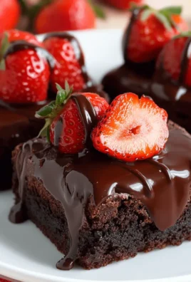 Chocolate Covered Strawberry Brownies