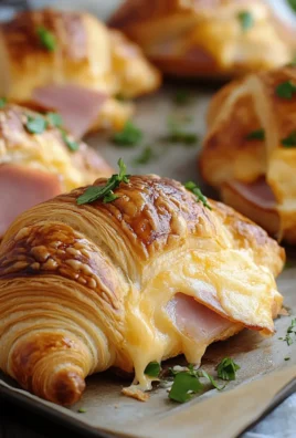 Baked Ham and Cheese Croissants