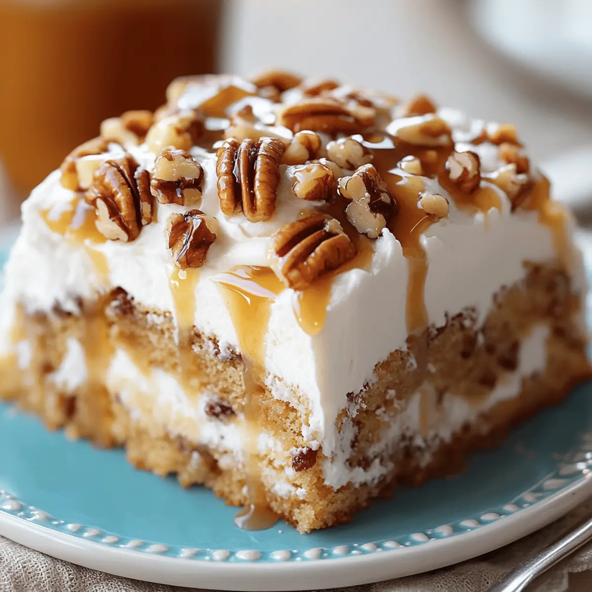 Butter Pecan Praline Poke Cake