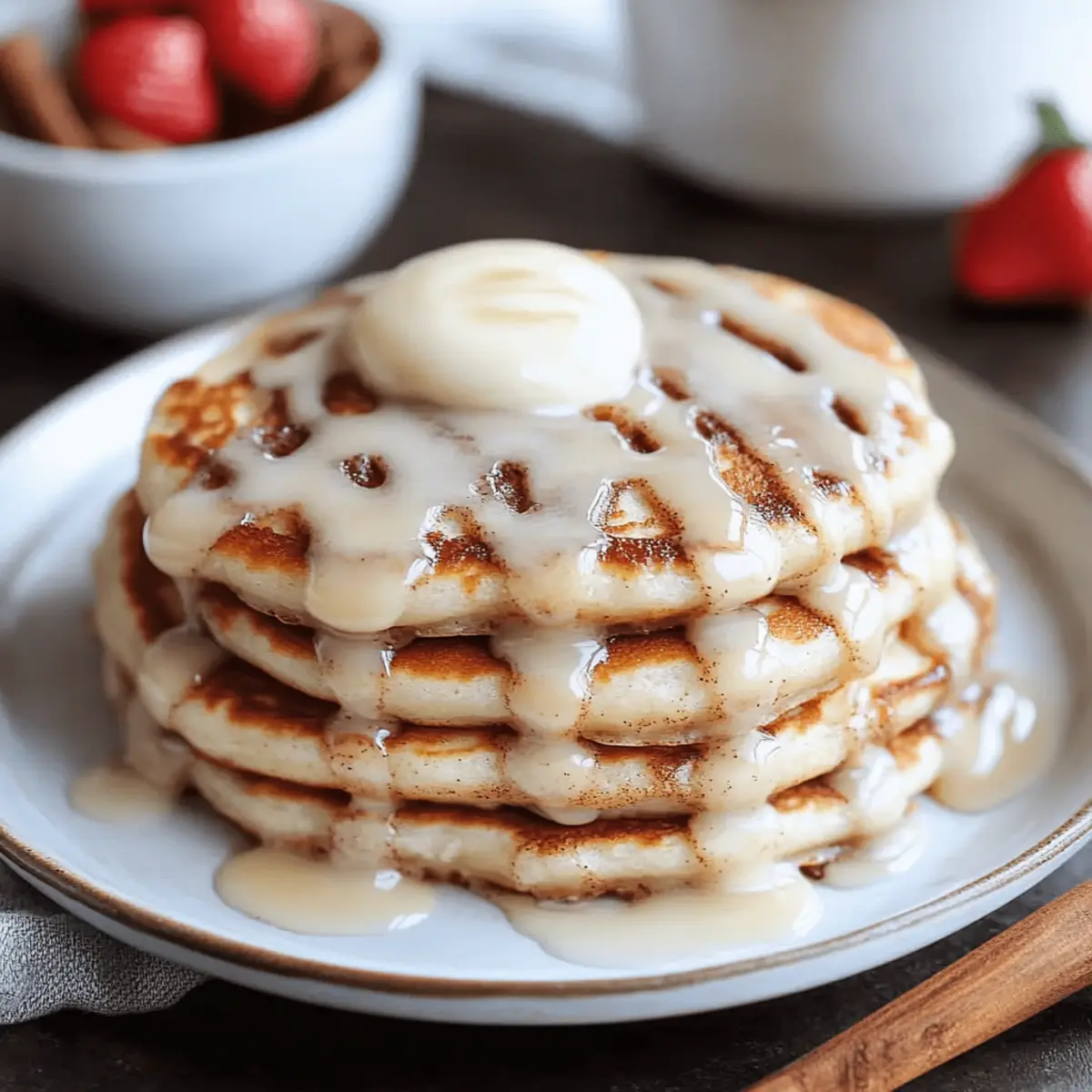 Fluffy Cinnamon Roll Pancakes
