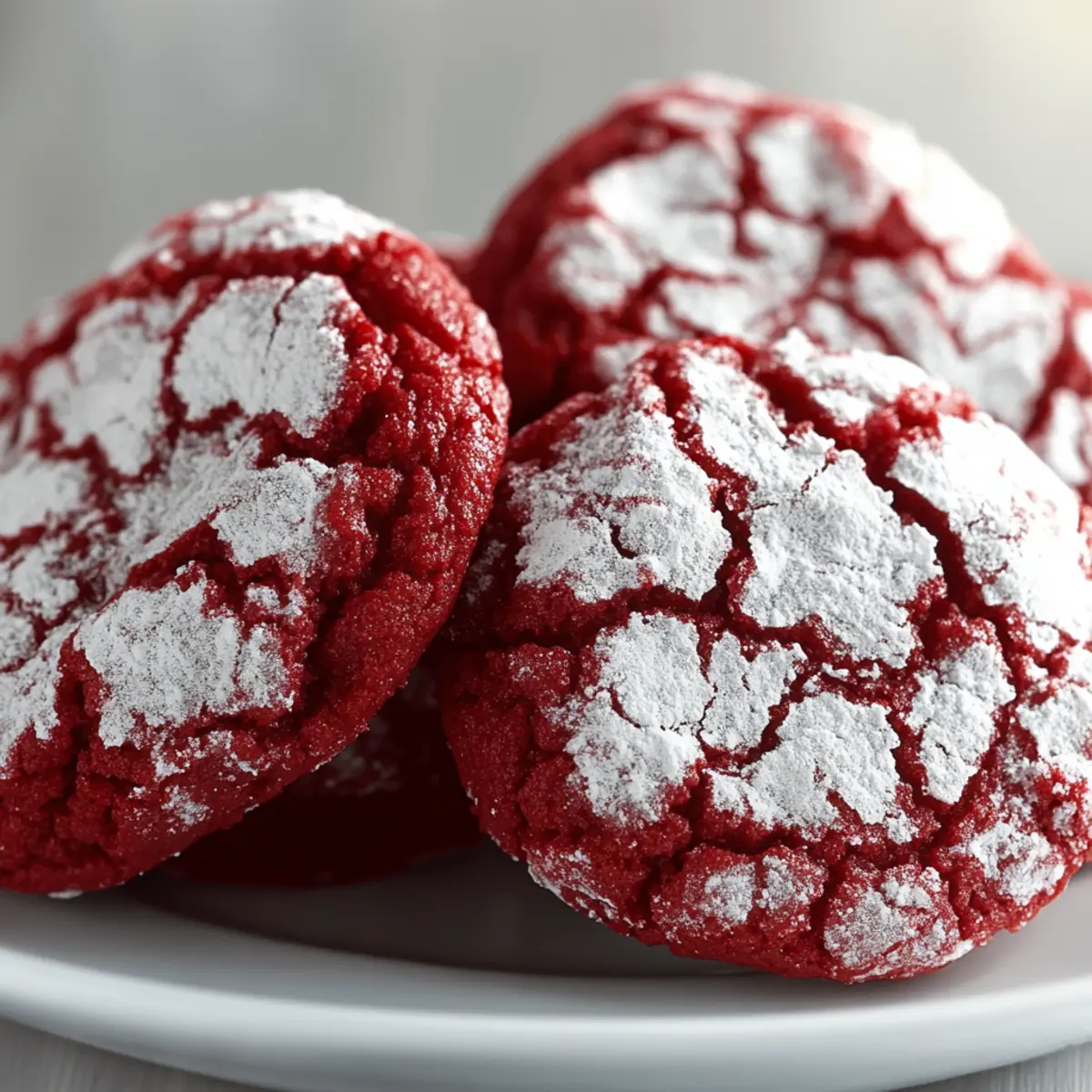 Red Velvet Crinkle Cookies