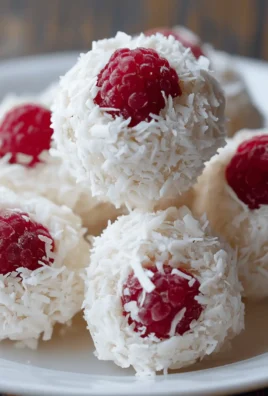 Raspberry Coconut Snowballs