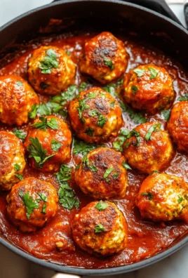 Baked Chicken Meatballs in Tomato Sauce
