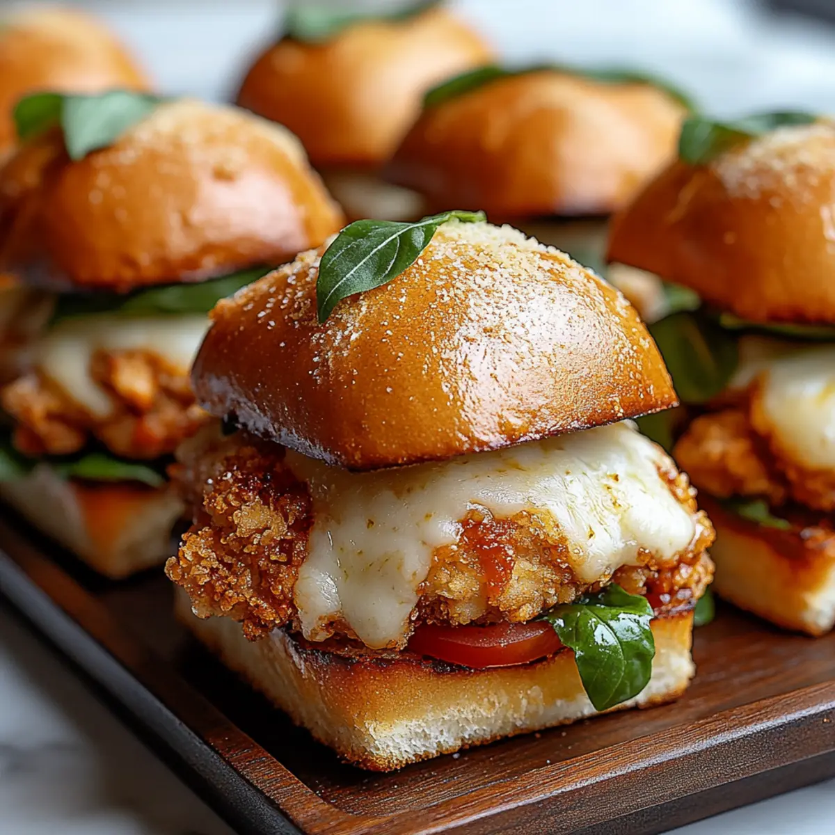 Crispy Chicken Parmesan Sliders