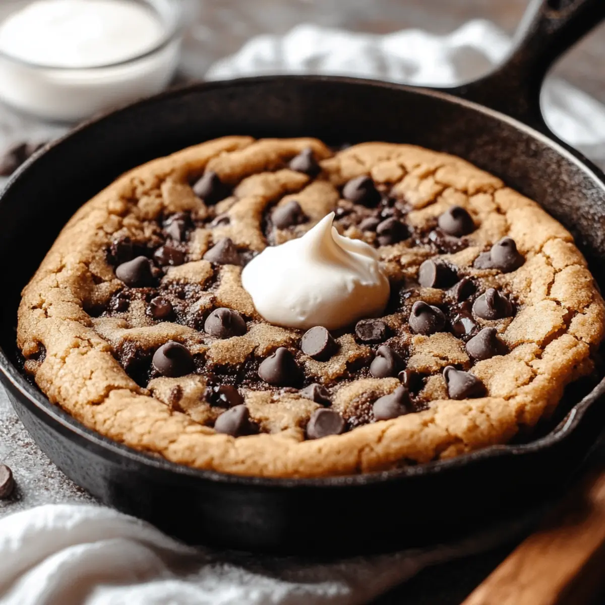 Brown Butter Chocolate Chip Skillet Cookie