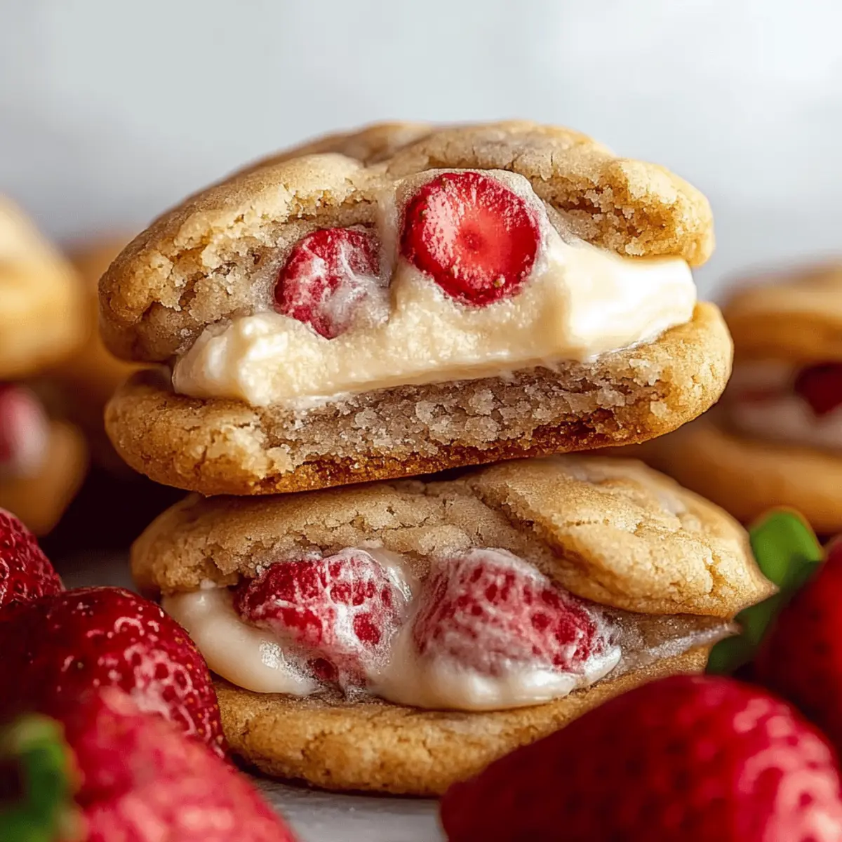 Strawberry Cheesecake Stuffed Cookies