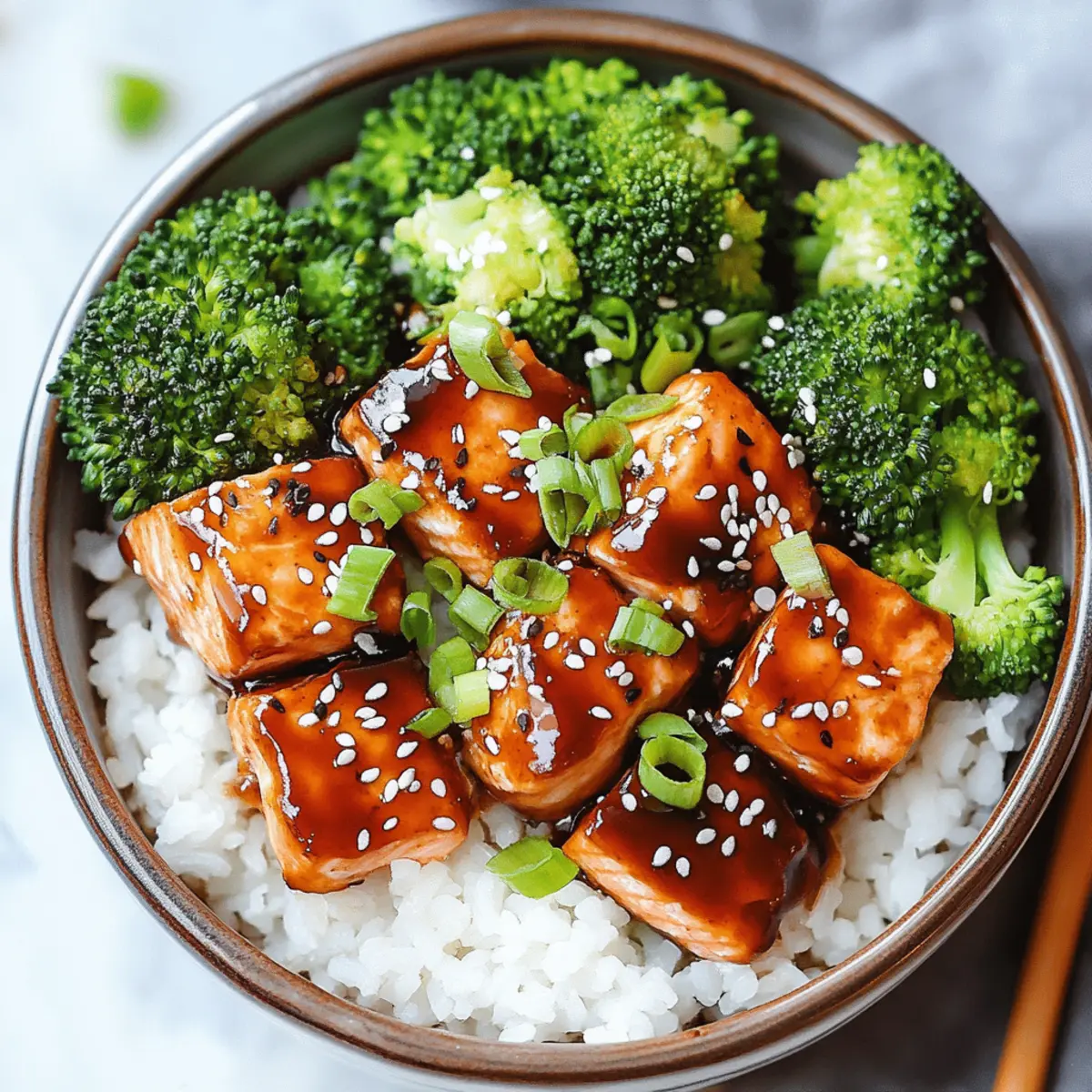 Teriyaki Salmon Bowls with Broccoli