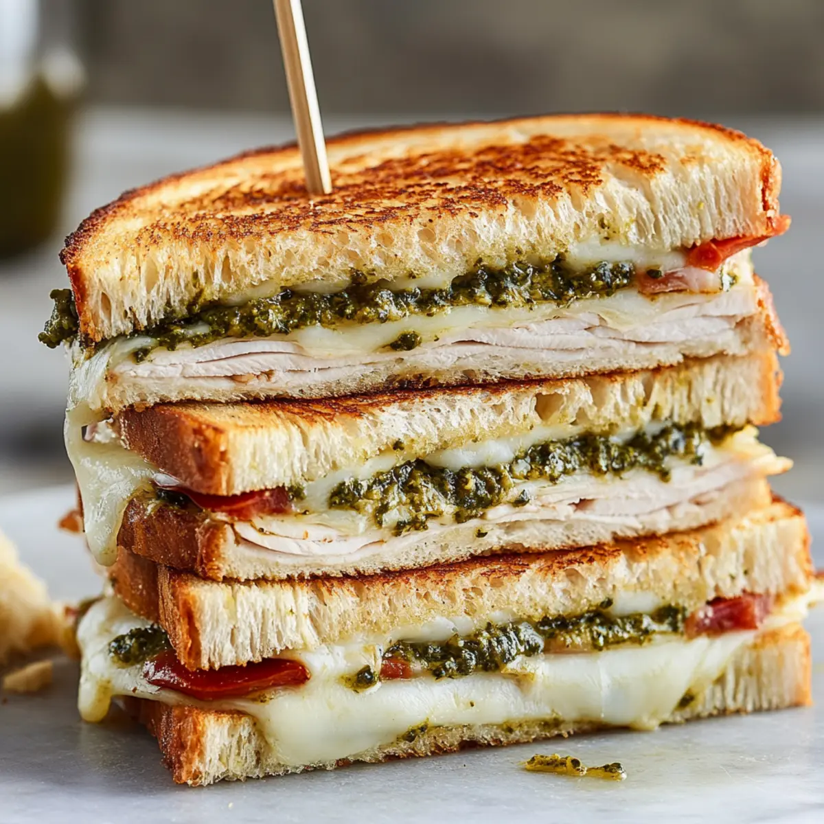 Turkey Pesto Panini Melts