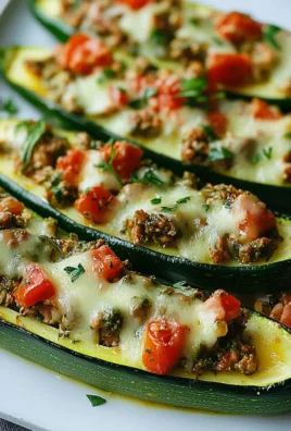 Turkey Pesto Stuffed Zucchini