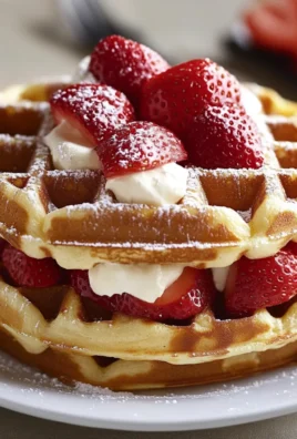 Strawberry Cheesecake Waffle Sandwiches