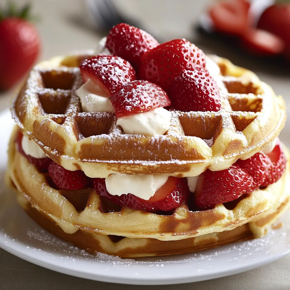 Strawberry Cheesecake Waffle Sandwiches