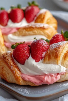 Strawberry Cream Filled Croissants