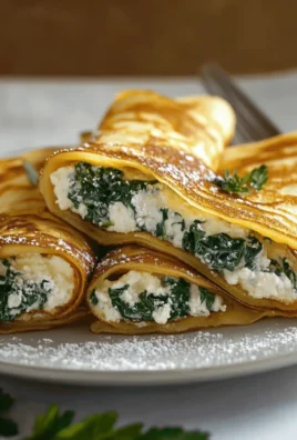 Savory Ricotta & Spinach Stuffed Crêpes