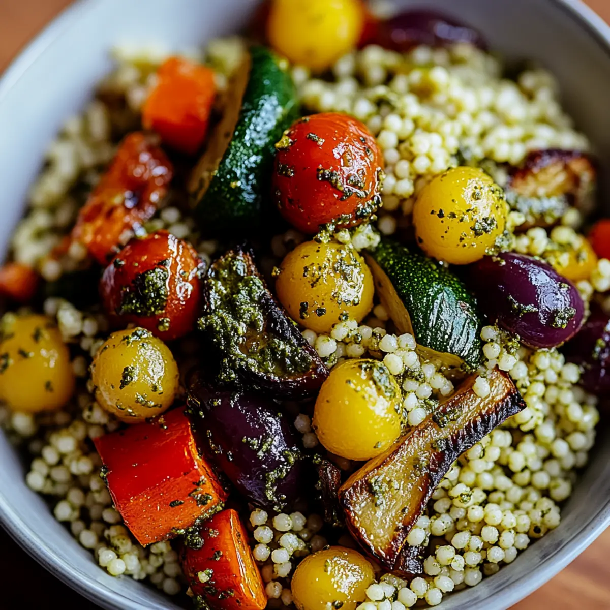 Roasted Veggie Pesto Couscous