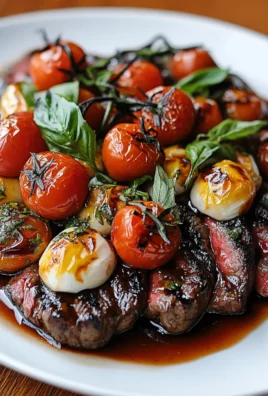 Balsamic-Glazed Steak with Heirloom Tomatoes