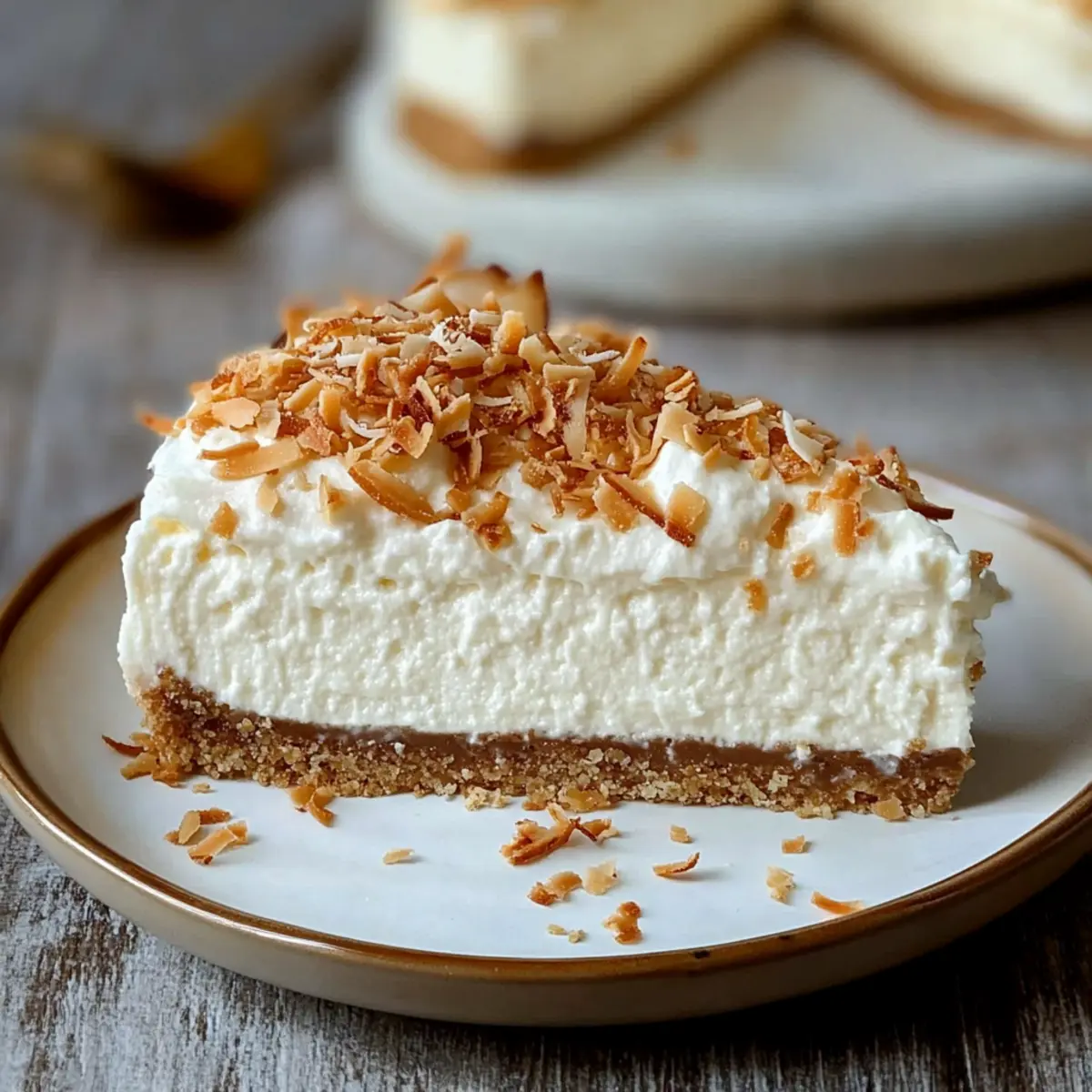 Toasted Coconut Cheesecake