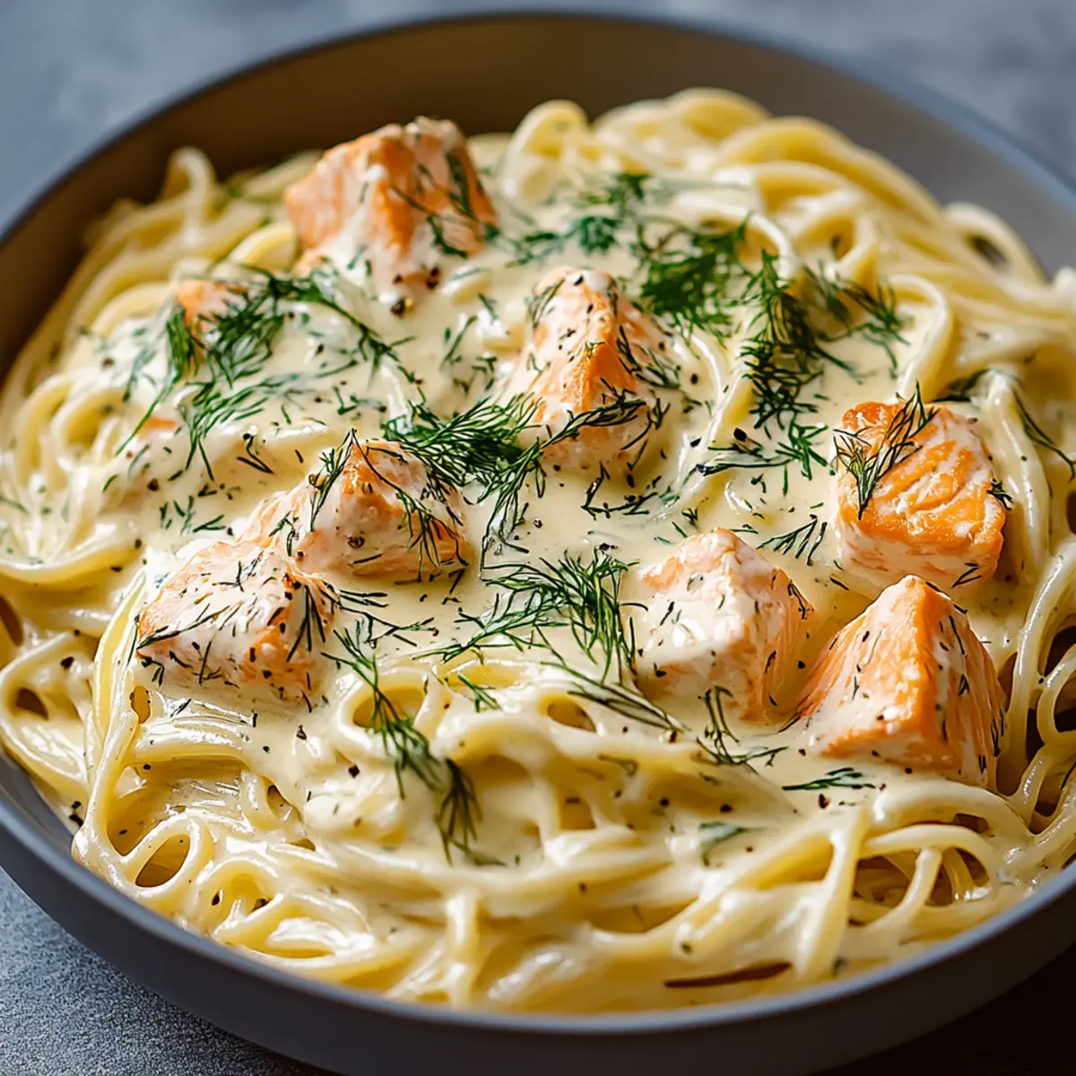 Creamy Dill Salmon Pasta