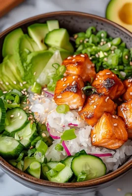 Poke Bowl with Seared Salmon