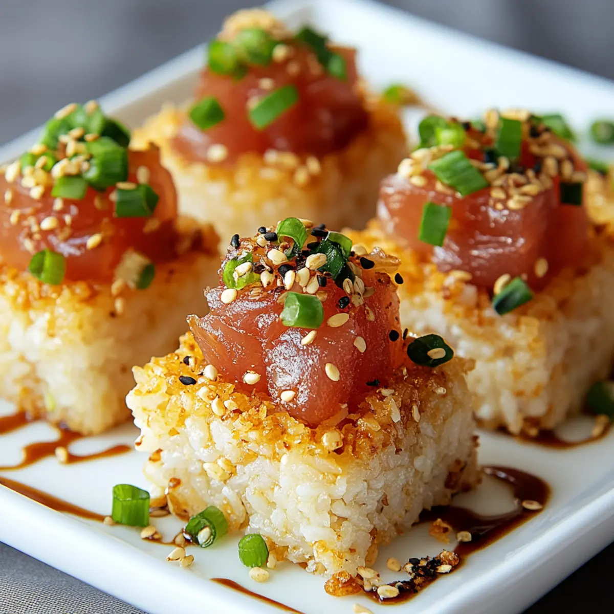 Spicy Tuna Crispy Rice Squares