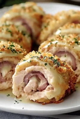 Baked Chicken Cordon Bleu Rolls