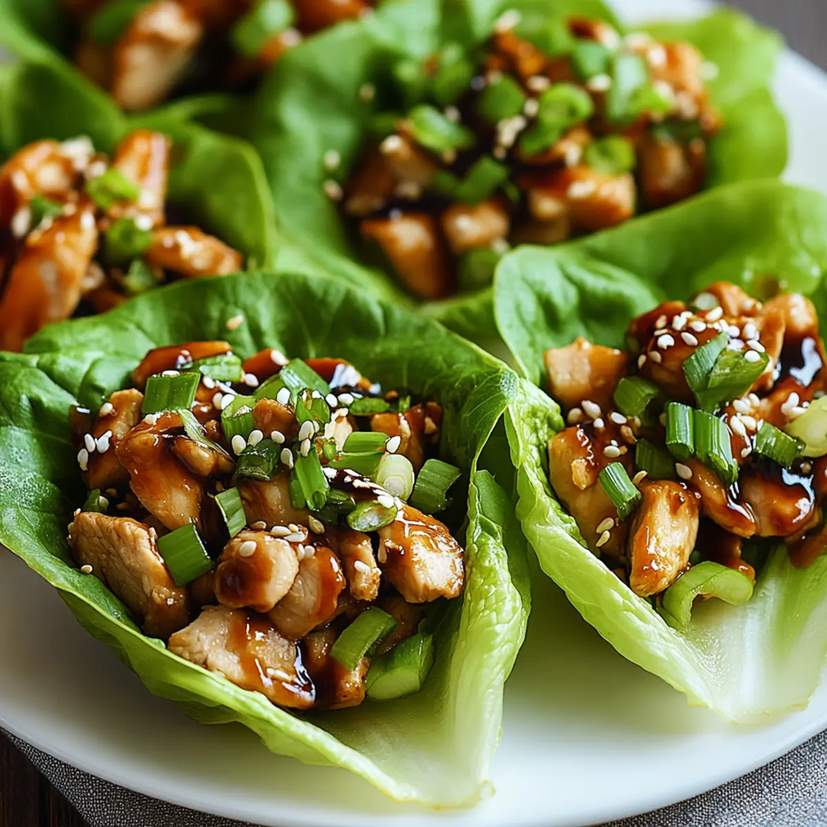 Teriyaki Chicken Lettuce Cups