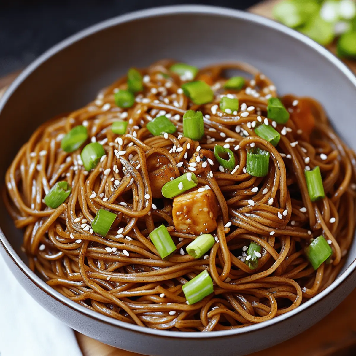 Garlic Sesame Soba Noodles