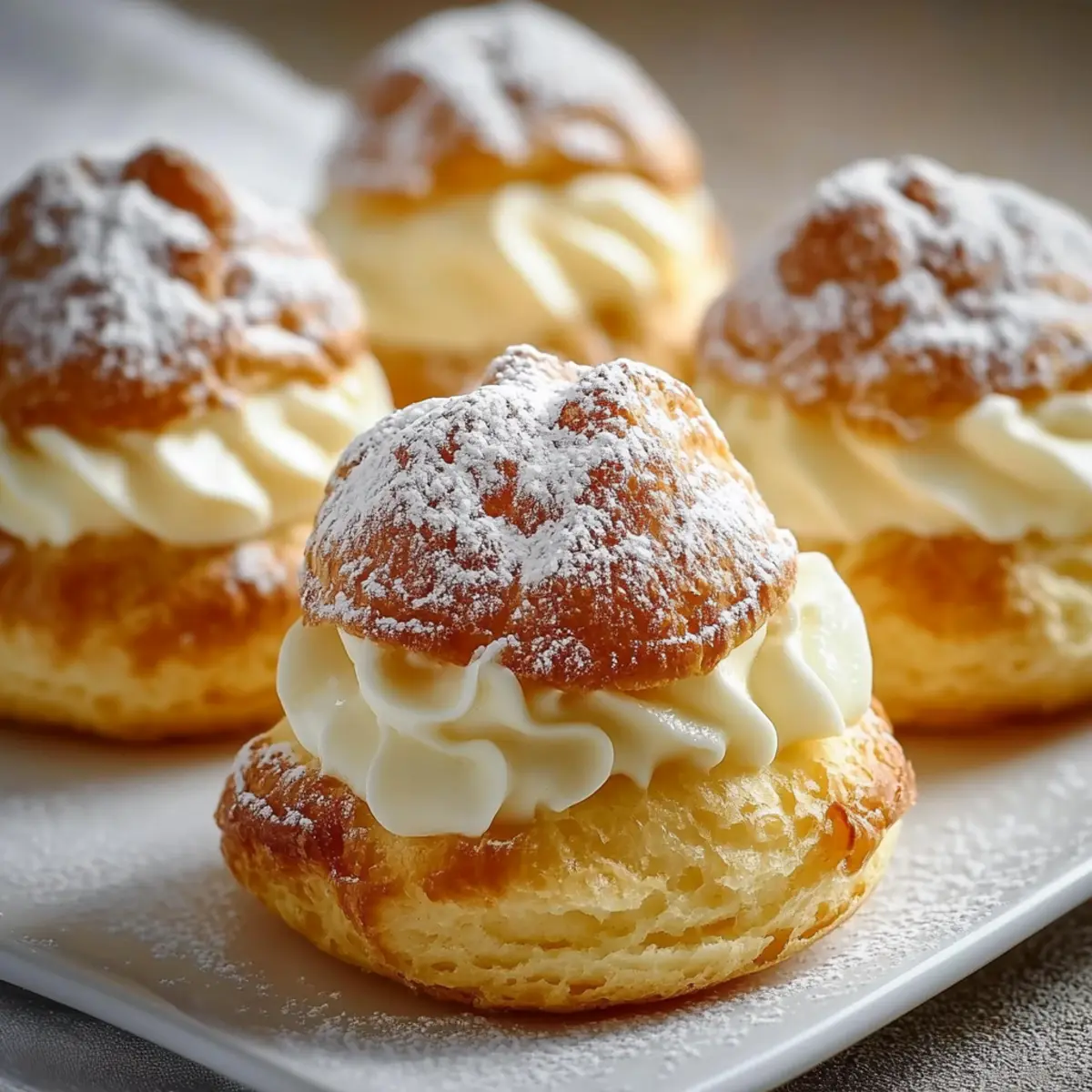 Vanilla Custard Cream Puffs