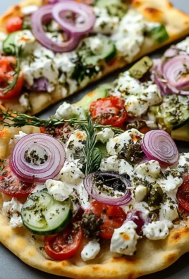 Loaded Mediterranean Naan Pizzas