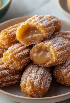 Caramel Stuffed Churro Bites