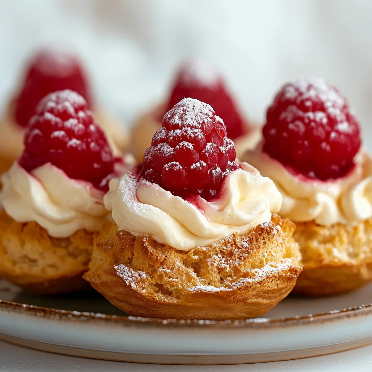 Raspberry Choux au Craquelin