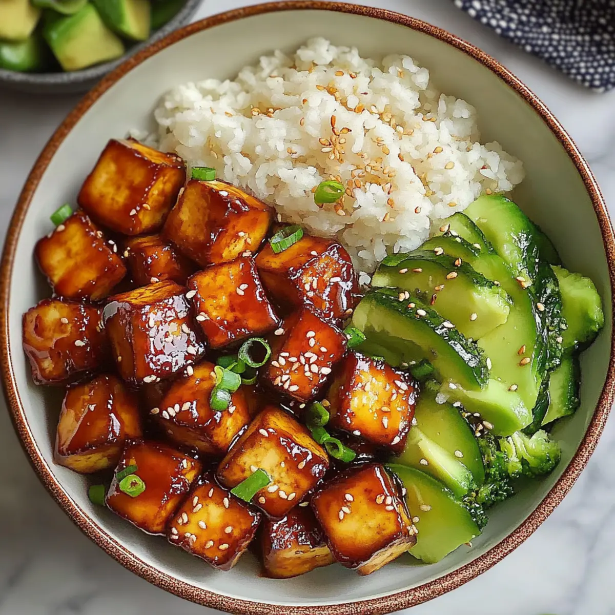 Sweet Soy Glazed Tofu Bowls