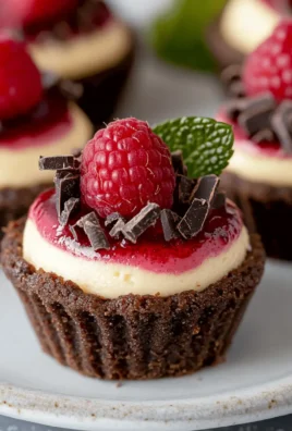 Mini Chocolate Raspberry Cheesecakes