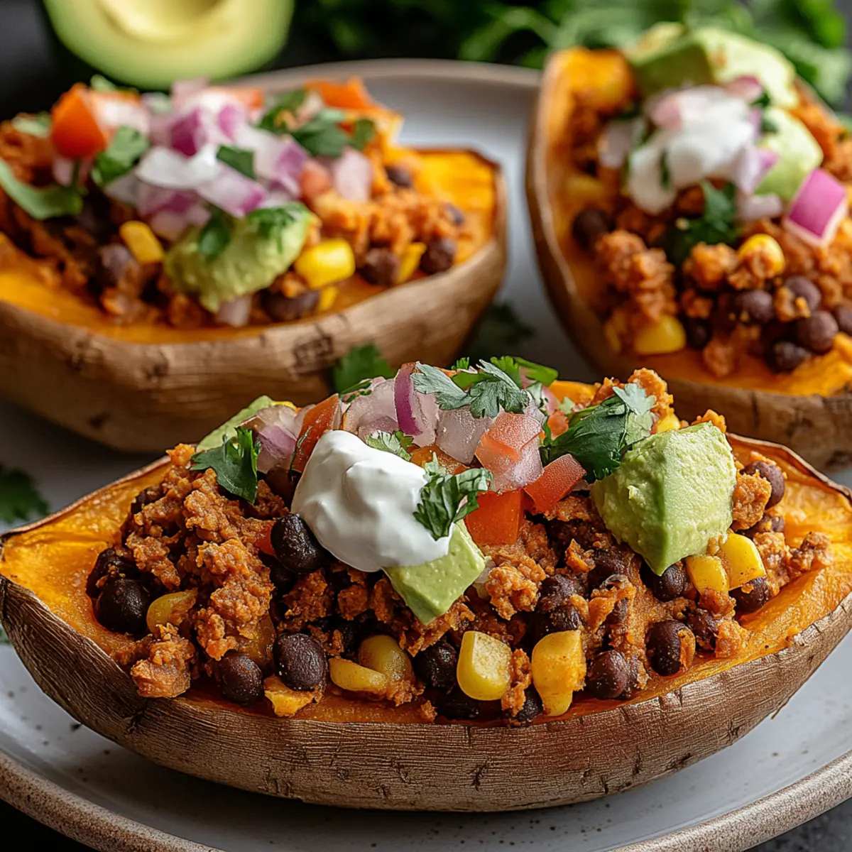 Taco Stuffed Sweet Potatoes