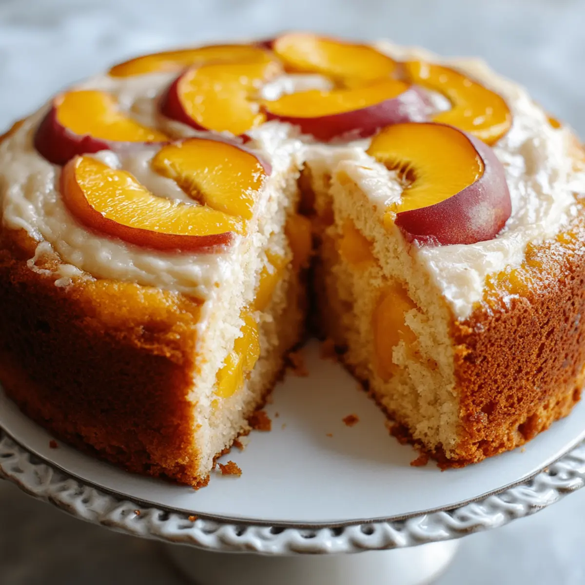 Brown Sugar Peach Cake