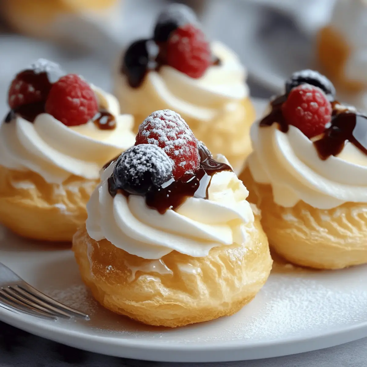 Vanilla Pudding Choux Cups
