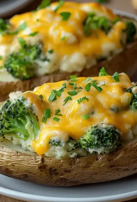 Cheesy Broccoli Stuffed Potatoes