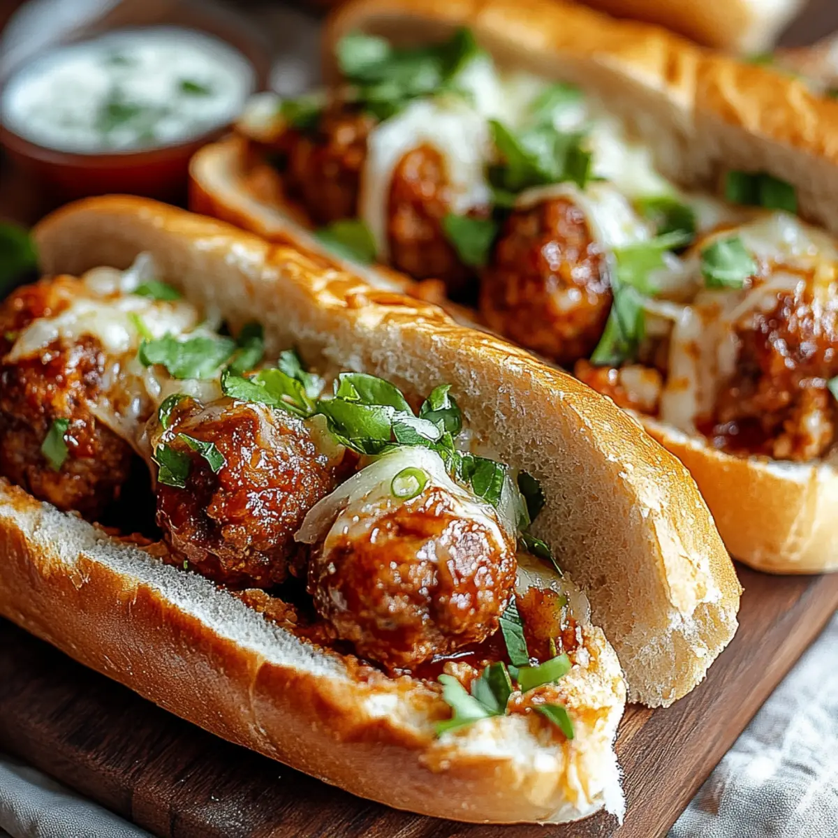 Sweet Chili Turkey Meatball Subs