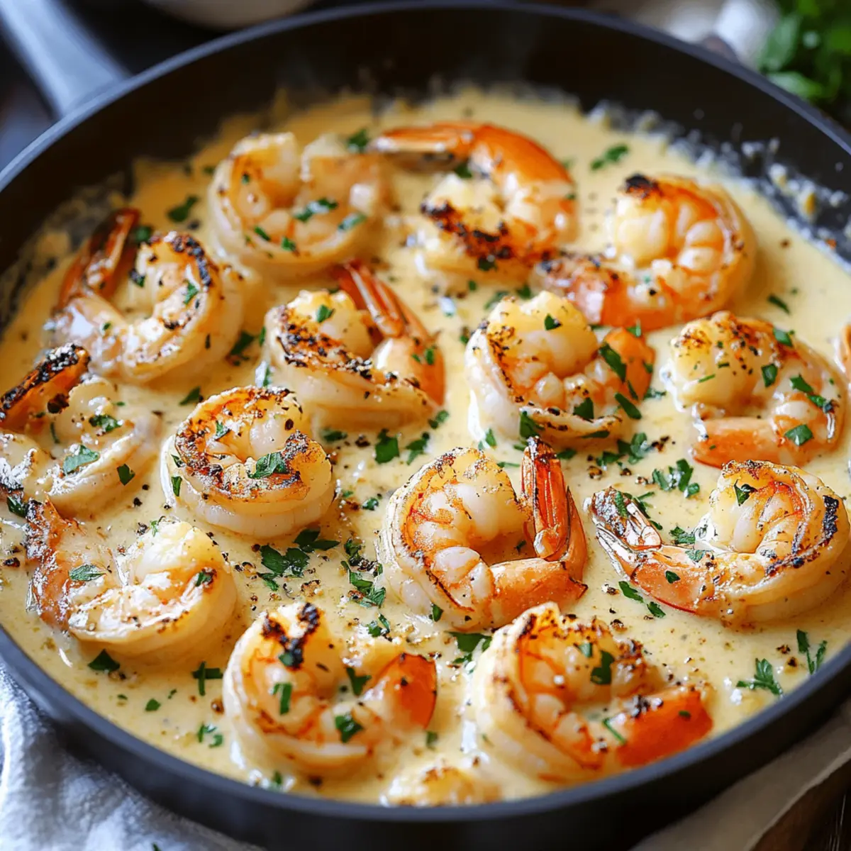 Creamy Garlic Shrimp Skillet