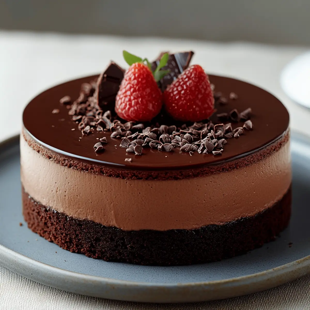 Dark Chocolate Mousse Cake