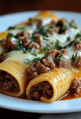 Beef & Cheese Stuffed Pasta Tubes
