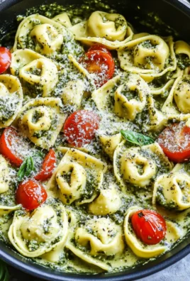 Creamy Pesto Tortellini Skillet